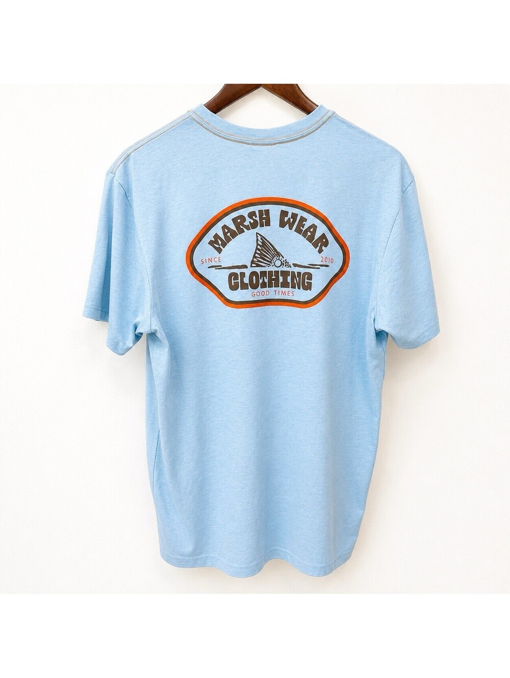 Marsh Wear Short Sleeve T Shirt Medium Blue Tailer Fishing Lightweight